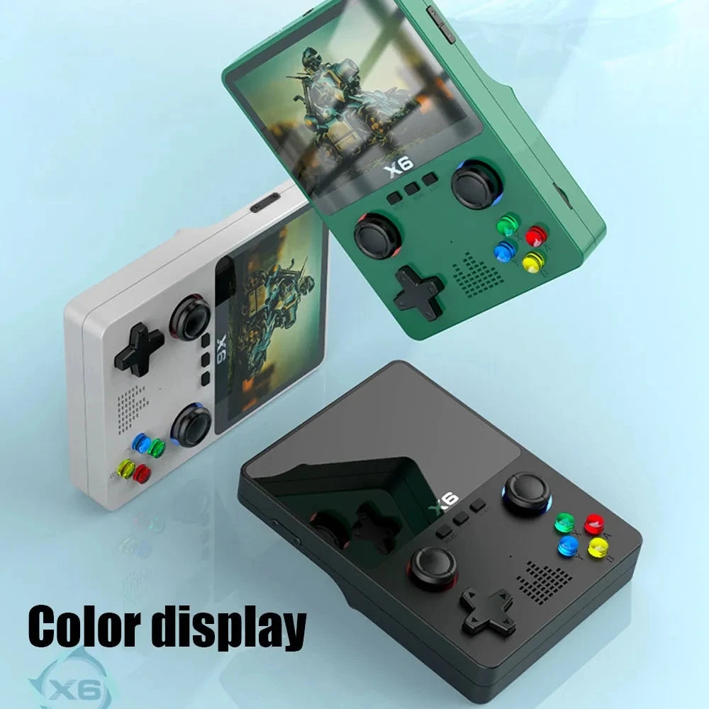 2023 New X6 3.5Inch IPS Screen Handheld Game Player Dual Joystick 11